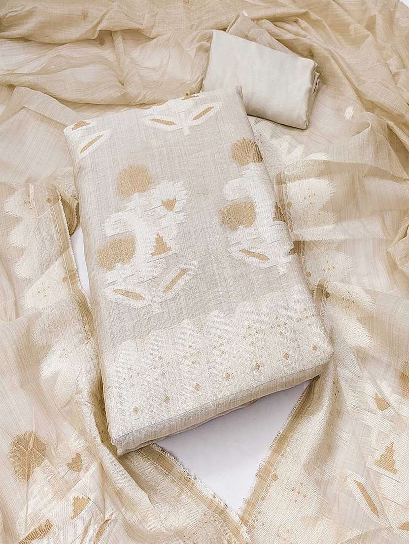 women self design unstitched suit set