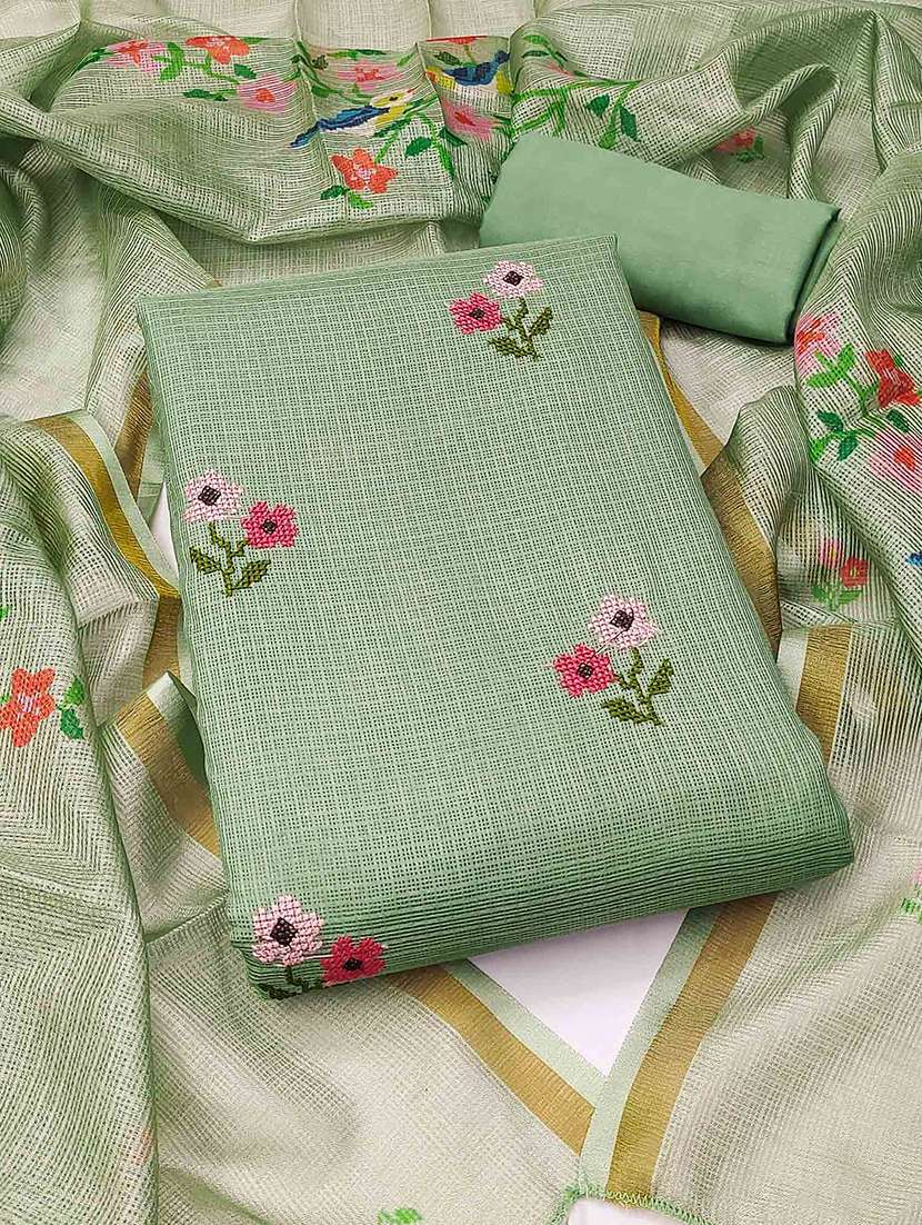 women floral embroidered unstitched suit set