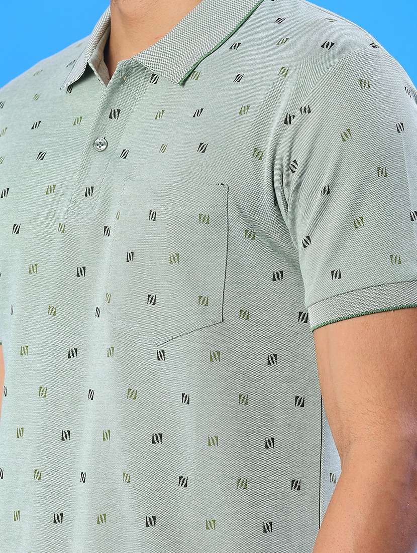 men printed short sleeve regular fit polo t-shirt - 22022118 -  Standard Image - 3