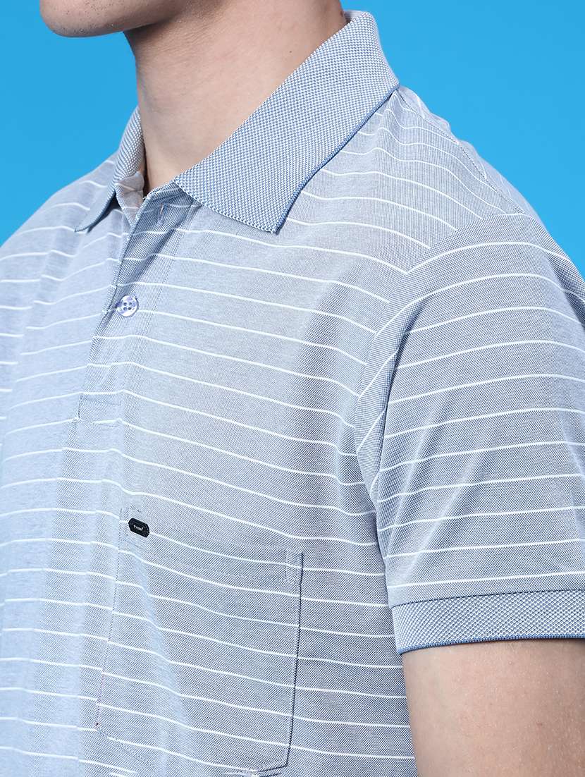 men striped short sleeve regular fit polo t-shirt - 22022136 -  Standard Image - 3