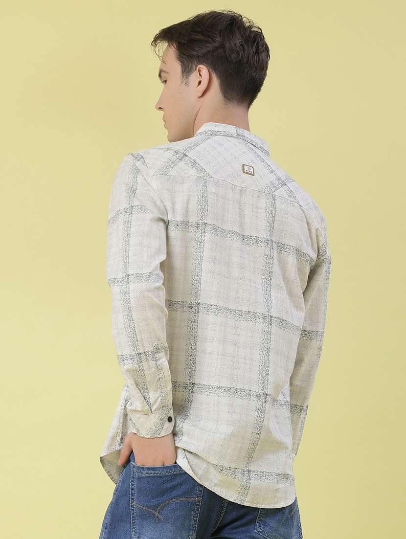 men checkered long sleeve regular fit casual shirt - 22022183 -  Standard Image - 3