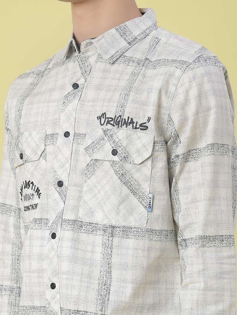 men checkered long sleeve regular fit casual shirt - 22022183 -  Standard Image - 5