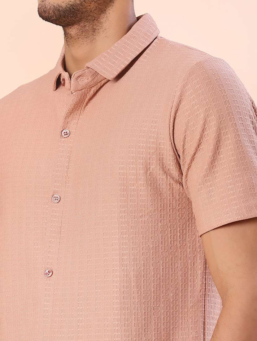 men self design short sleeve regular fit casual shirt - 22022213 -  Standard Image - 5