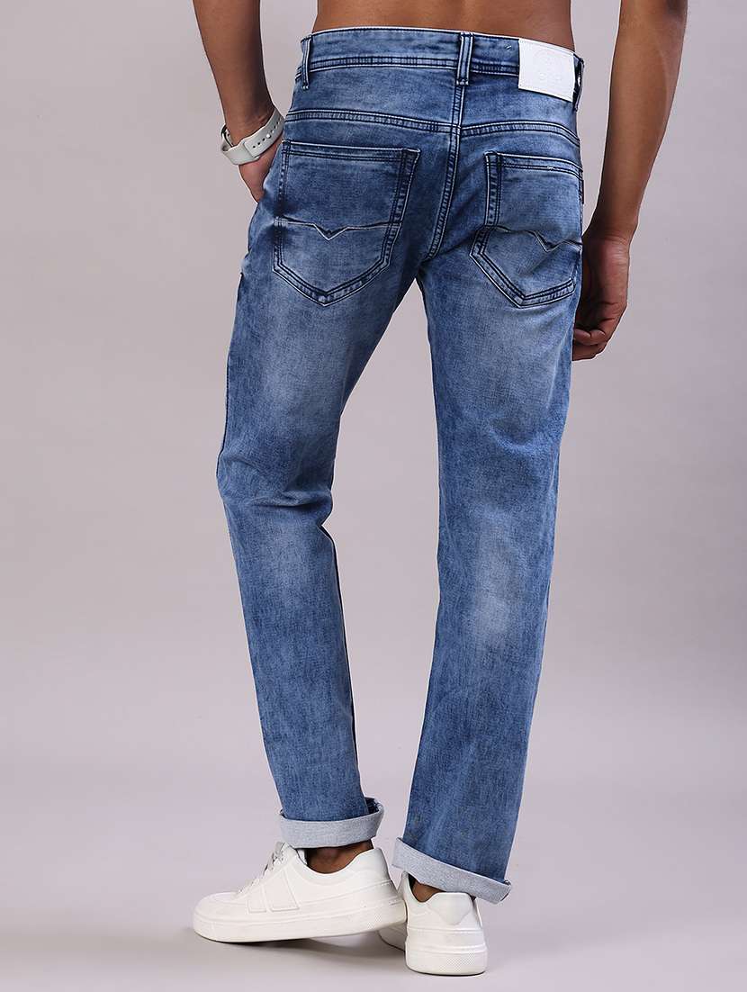 men washed mid rise full length jeans - 22022253 -  Standard Image - 3