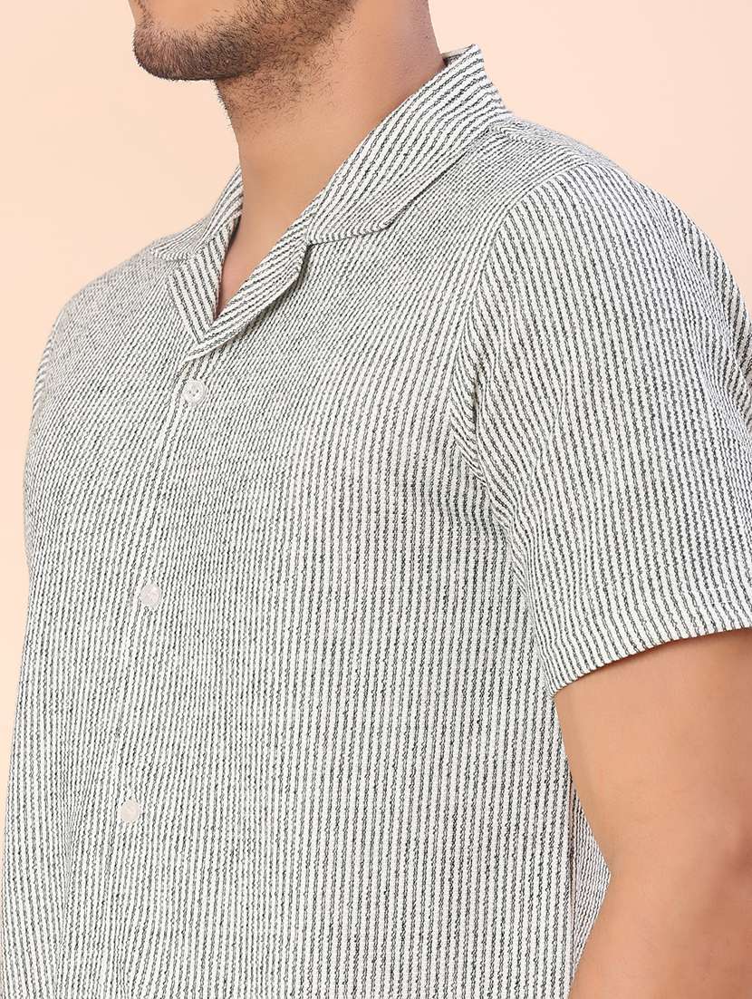 men self design short sleeve regular fit casual shirt - 22022260 -  Standard Image - 5