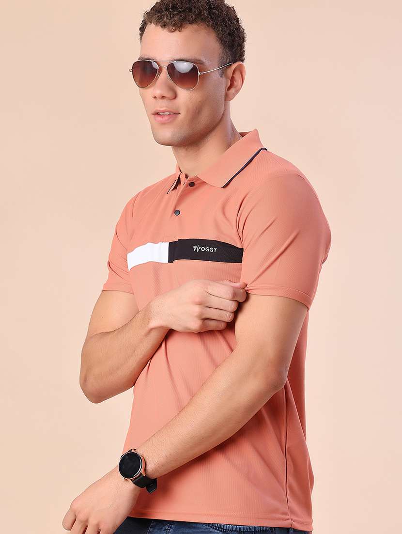 men striped short sleeve regular fit t-shirt