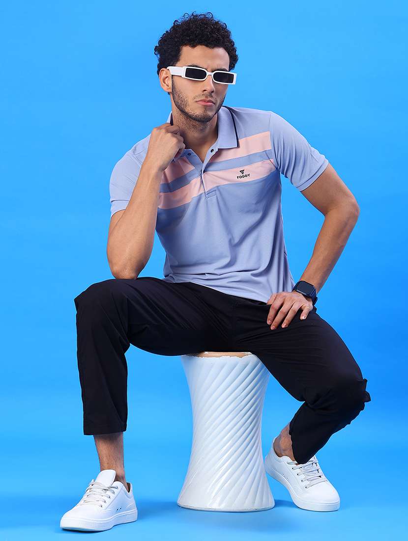 men striped short sleeve regular fit polo t-shirt - 22022274 -  Standard Image - 3