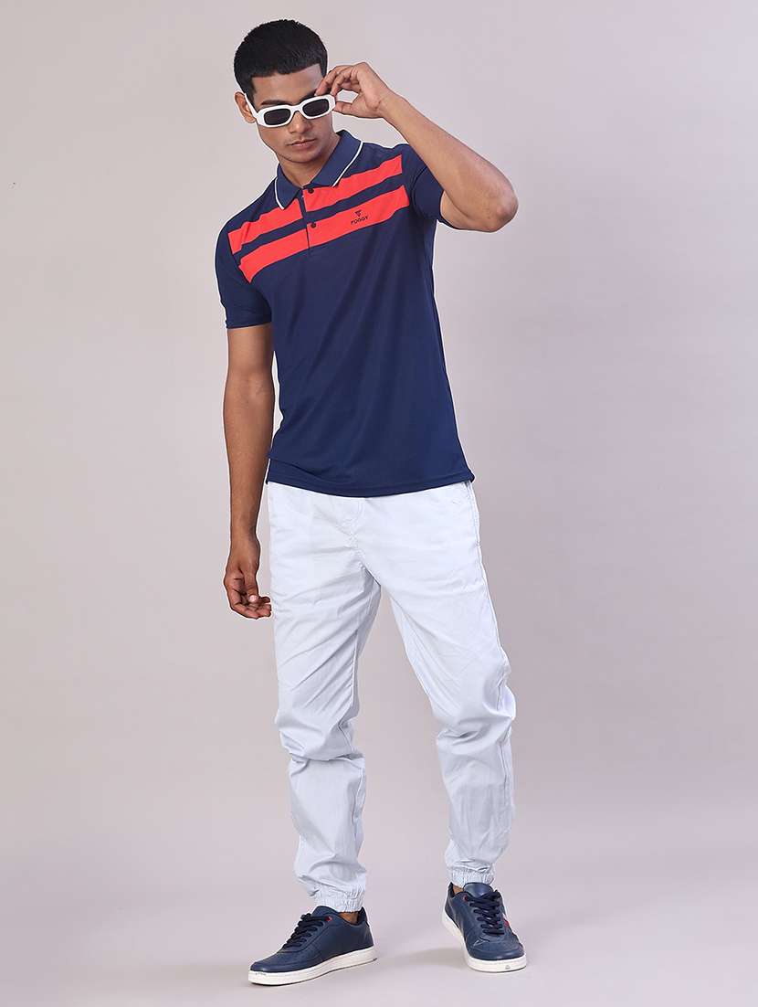 men striped short sleeve regular fit polo t-shirt - 22022275 -  Standard Image - 3