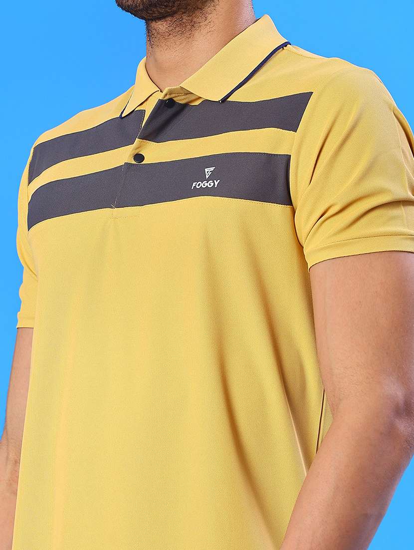 men striped short sleeve regular fit polo t-shirt - 22022280 -  Standard Image - 3