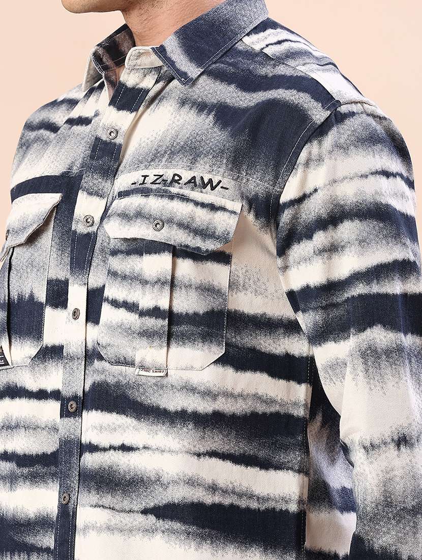 men printed long sleeve regular fit casual shirt - 22022294 -  Standard Image - 5