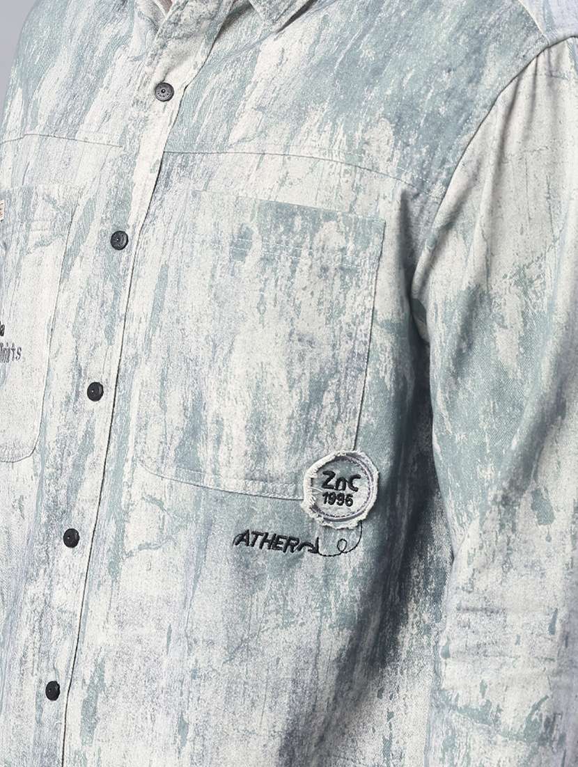 men printed long sleeve regular fit casual shirt - 22022299 -  Standard Image - 5