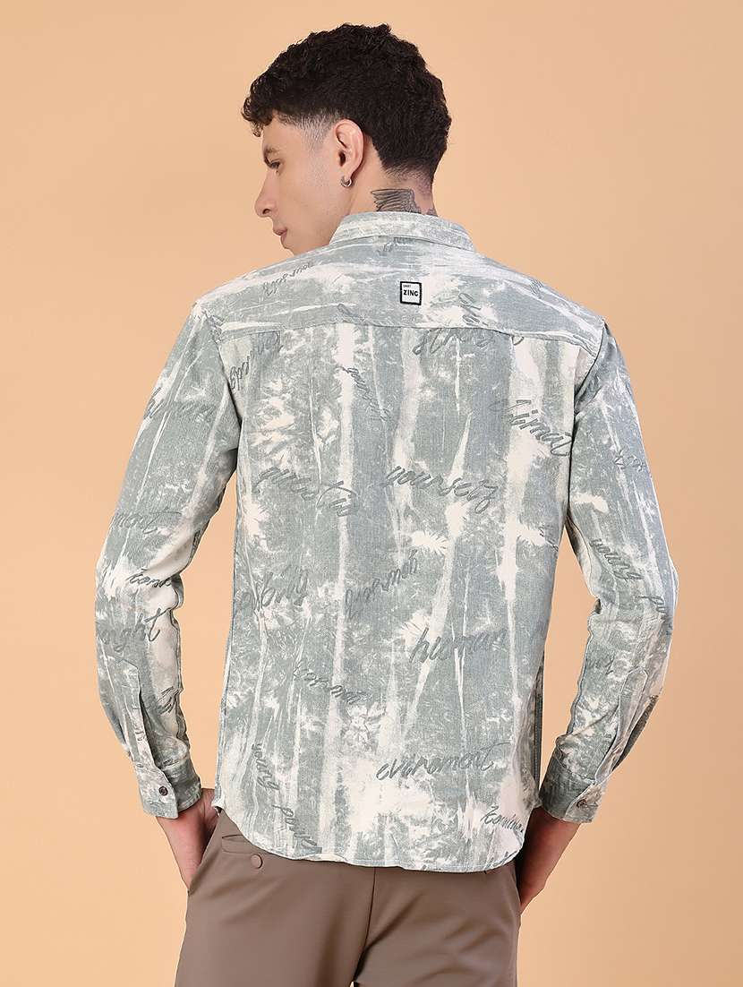 men printed long sleeve regular fit casual shirt - 22022301 -  Standard Image - 3