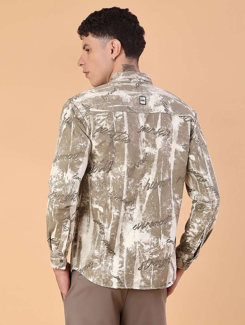 men printed long sleeve regular fit casual shirt - 22022302 -  Standard Image - 3