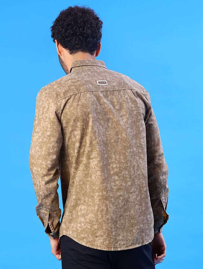 men printed long sleeve regular fit casual shirt - 22022324 -  Standard Image - 3