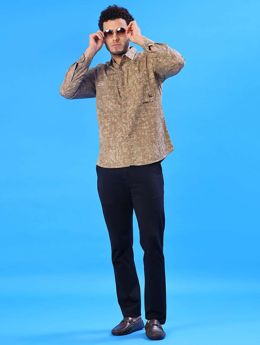 men printed long sleeve regular fit casual shirt - 22022324 -  Standard Image - 5