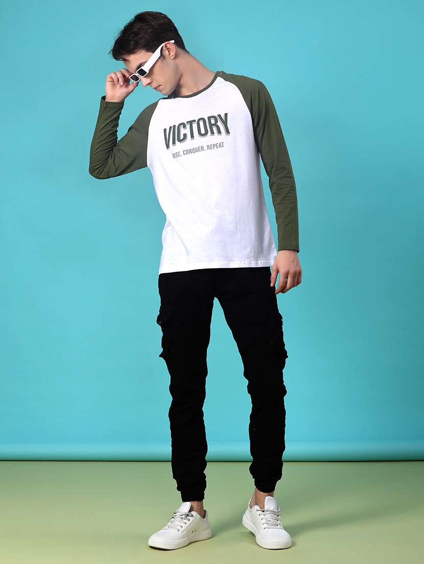 men color block long sleeve regular fit t-shirt - 22022329 -  Standard Image - 3
