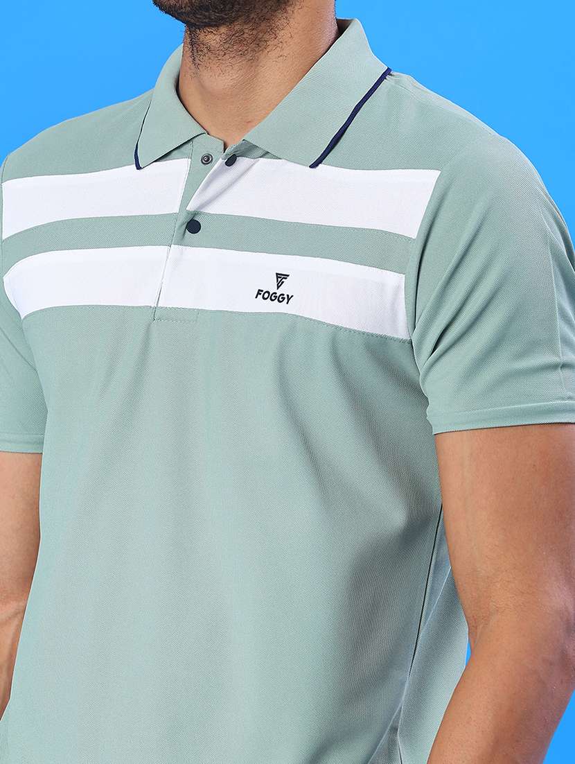 men striped short sleeve regular fit polo t-shirt - 22022349 -  Standard Image - 3