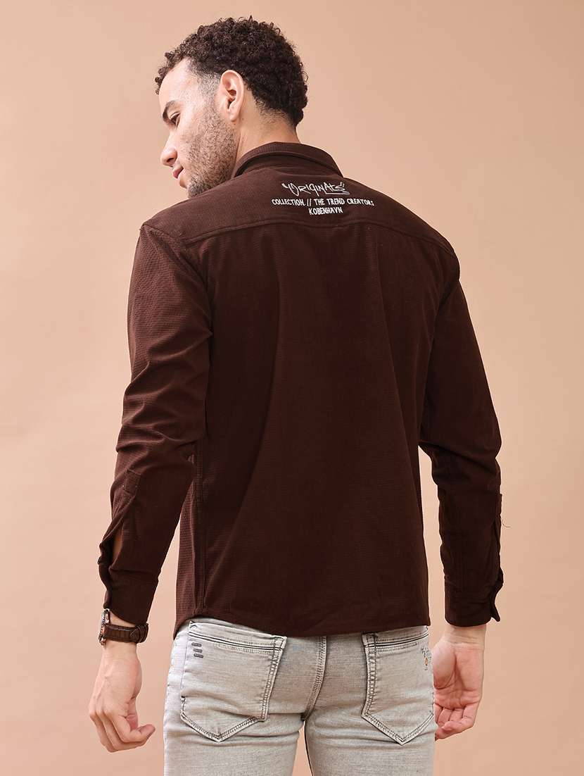 men printed long sleeve regular fit casual shirt - 22022381 -  Standard Image - 3