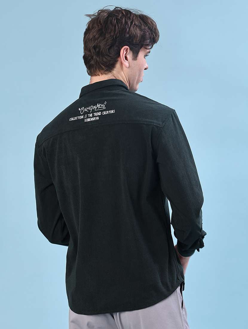 men printed long sleeve regular fit casual shirt - 22022383 -  Standard Image - 3