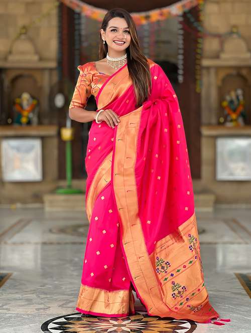 women self design paithani saree with blouse - 22022397 - Standard Image - 0