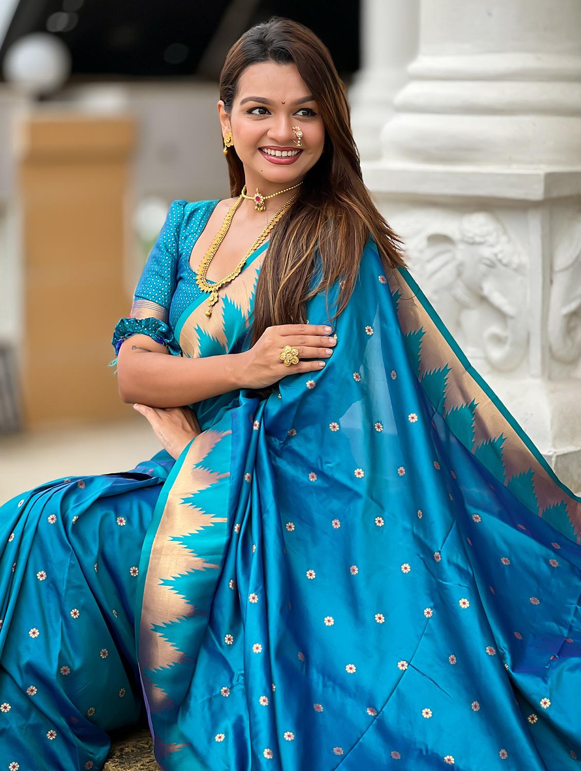 women self design paithani saree with blouse - 22022398 - Standard Image - 5
