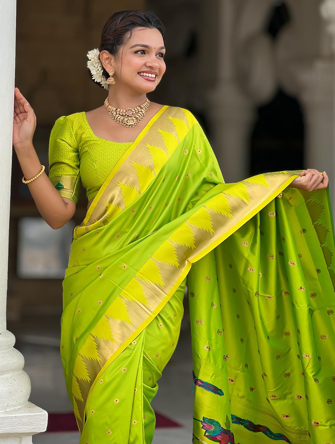 women self design paithani saree with blouse - 22022401 - Standard Image - 5