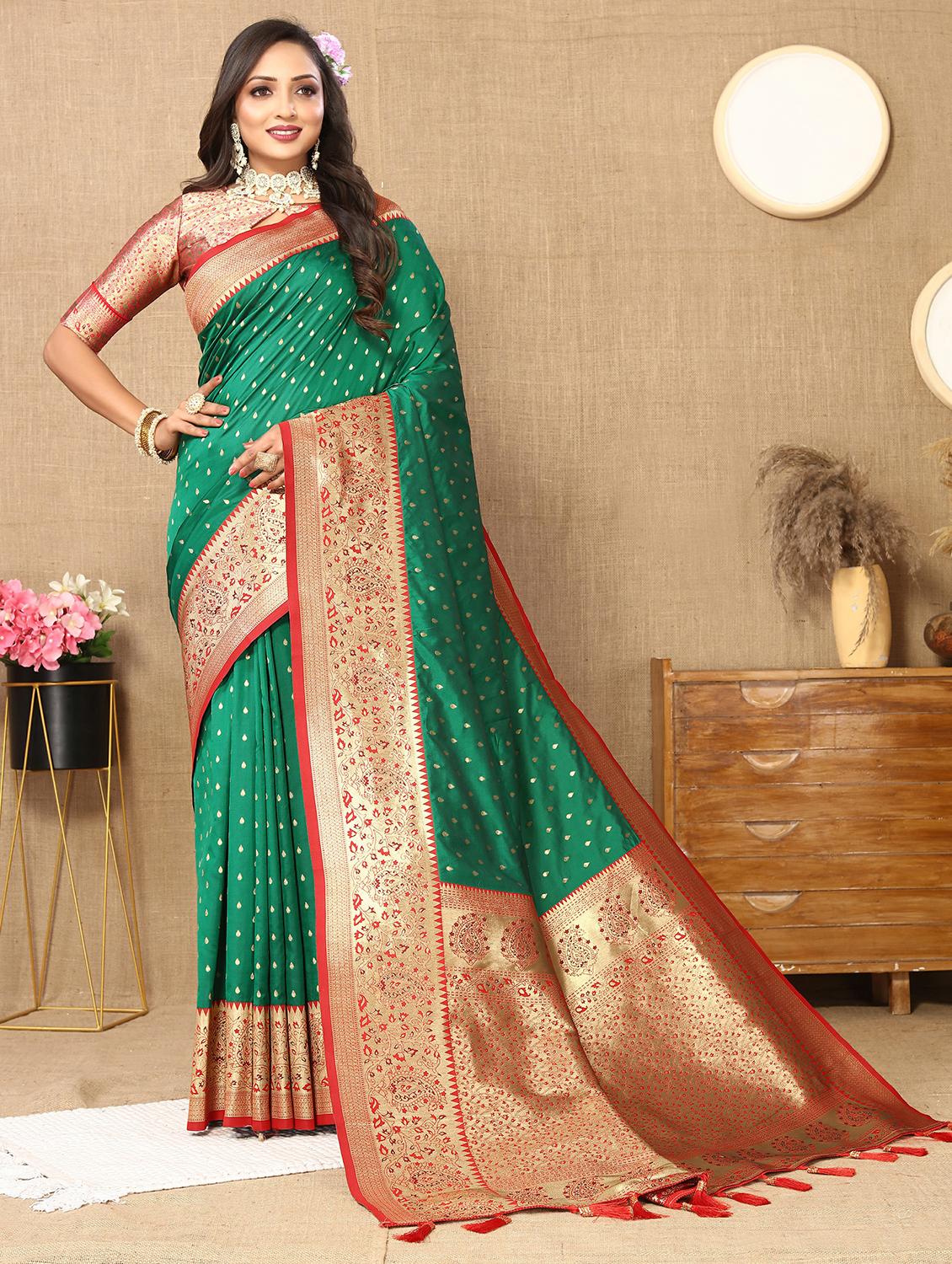 women self design banarasi saree with blouse - 22022405 - Zoom Image - 0