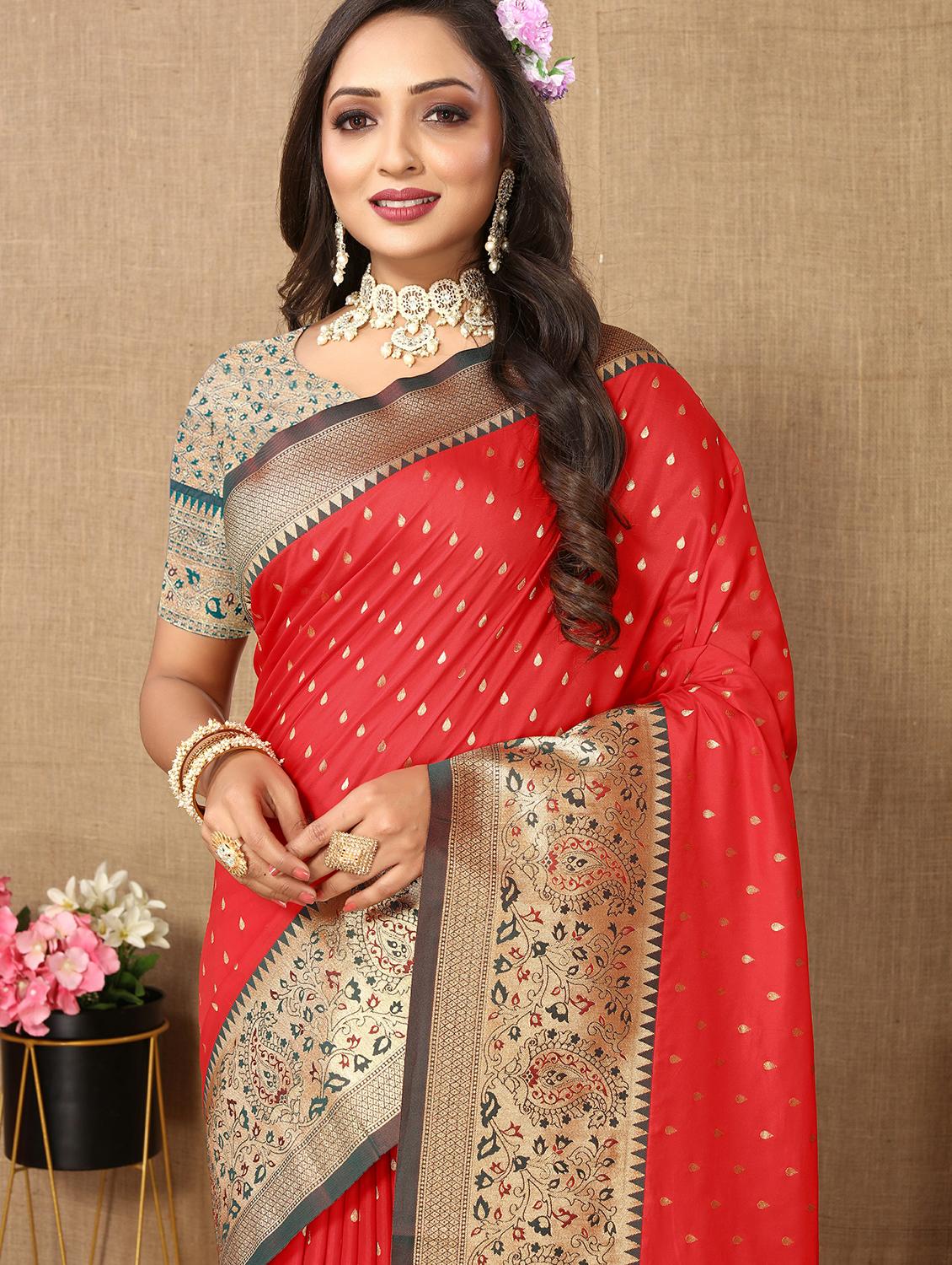 women self design banarasi saree with blouse - 22022411 - Standard Image - 5