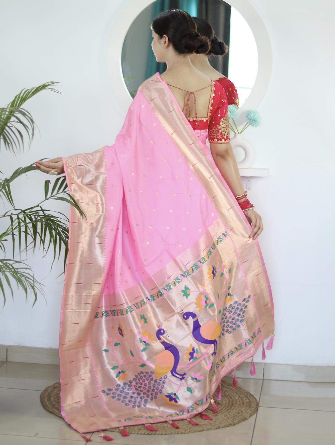 women self design paithani saree with blouse - 22022413 - Standard Image - 3
