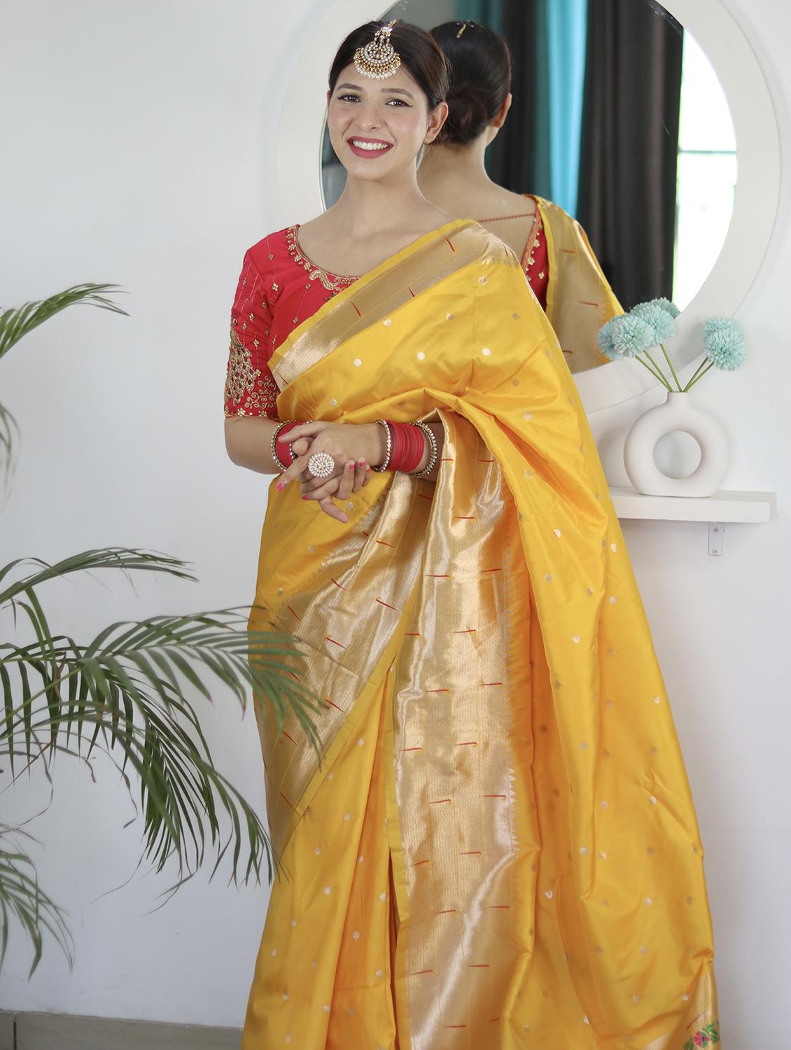 women self design paithani saree with blouse - 22022419 - Standard Image - 3