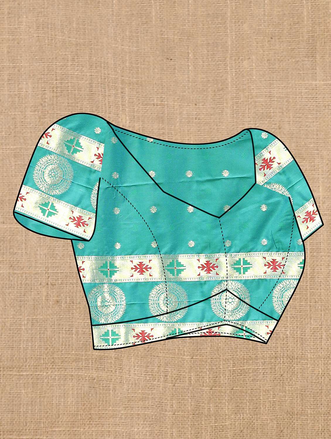 women self design paithani saree with blouse - 22022424 -  Standard Image - 5