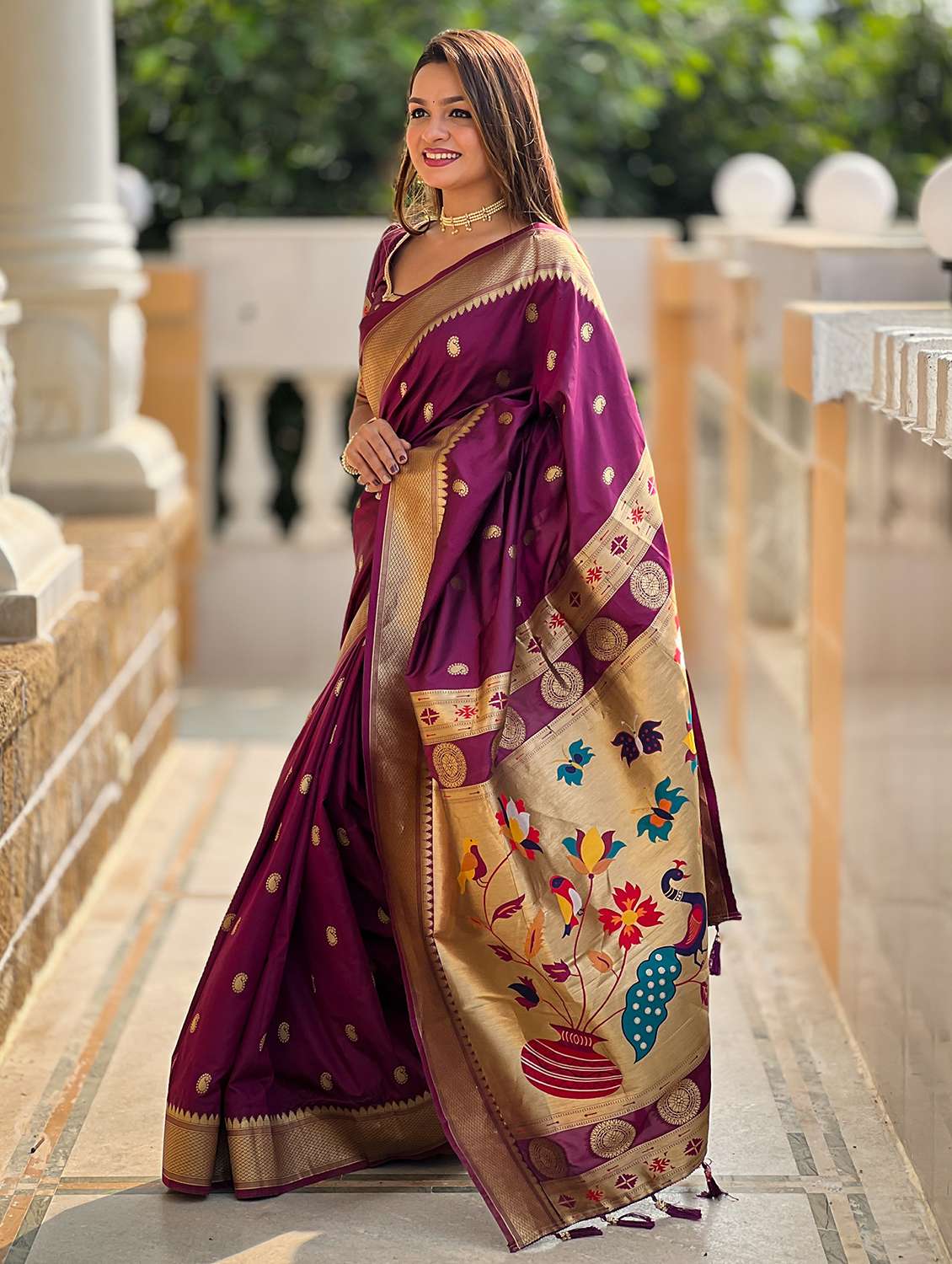 women self design paithani saree with blouse - 22022427 -  Standard Image - 3