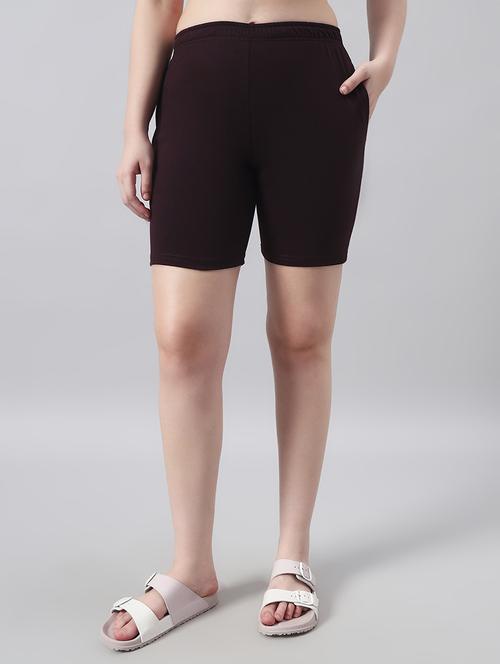 women solid mid rise loung wear shorts - 22022431 -  Standard Image - 0