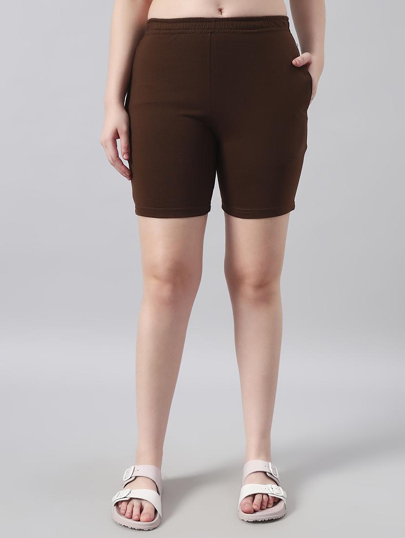 women solid mid rise loung wear shorts - 22022433 -  Zoom Image - 0
