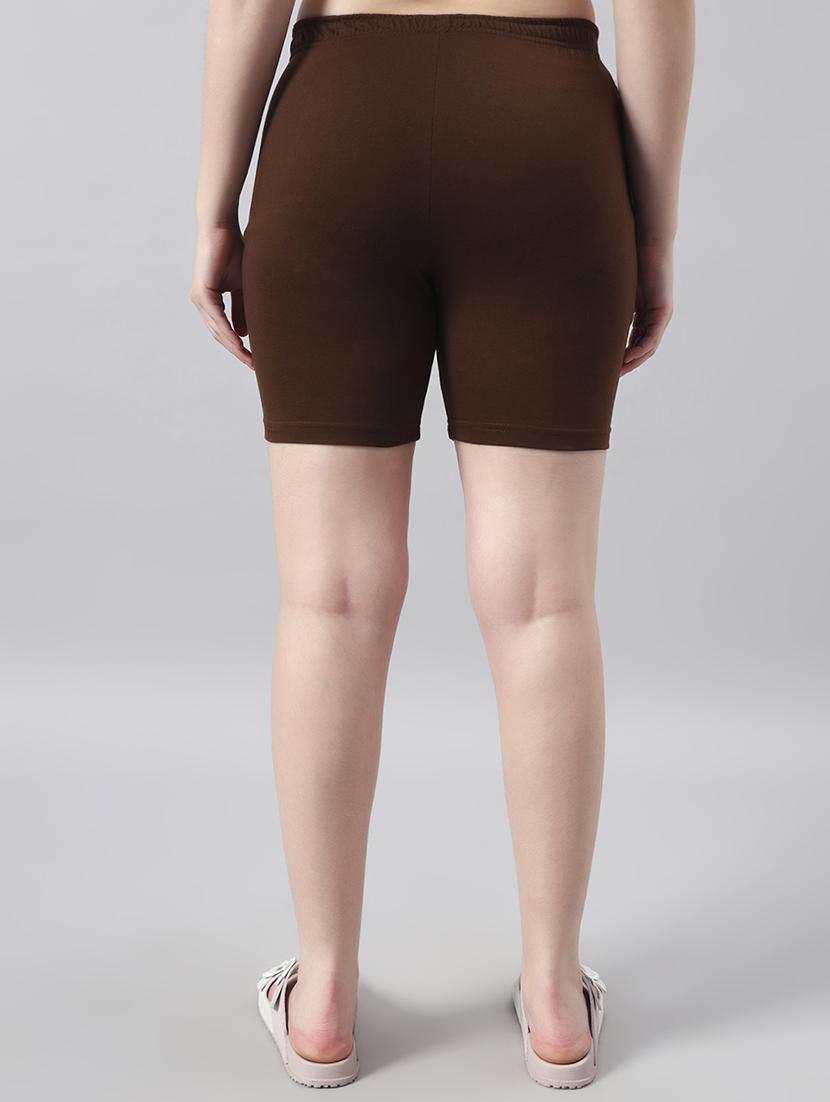 women solid mid rise loung wear shorts - 22022433 - Standard Image - 3