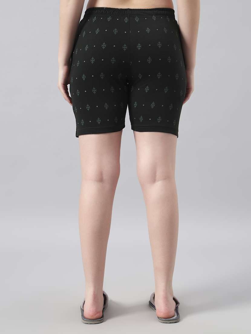 women printed mid rise loung wear shorts - 22022437 -  Standard Image - 3