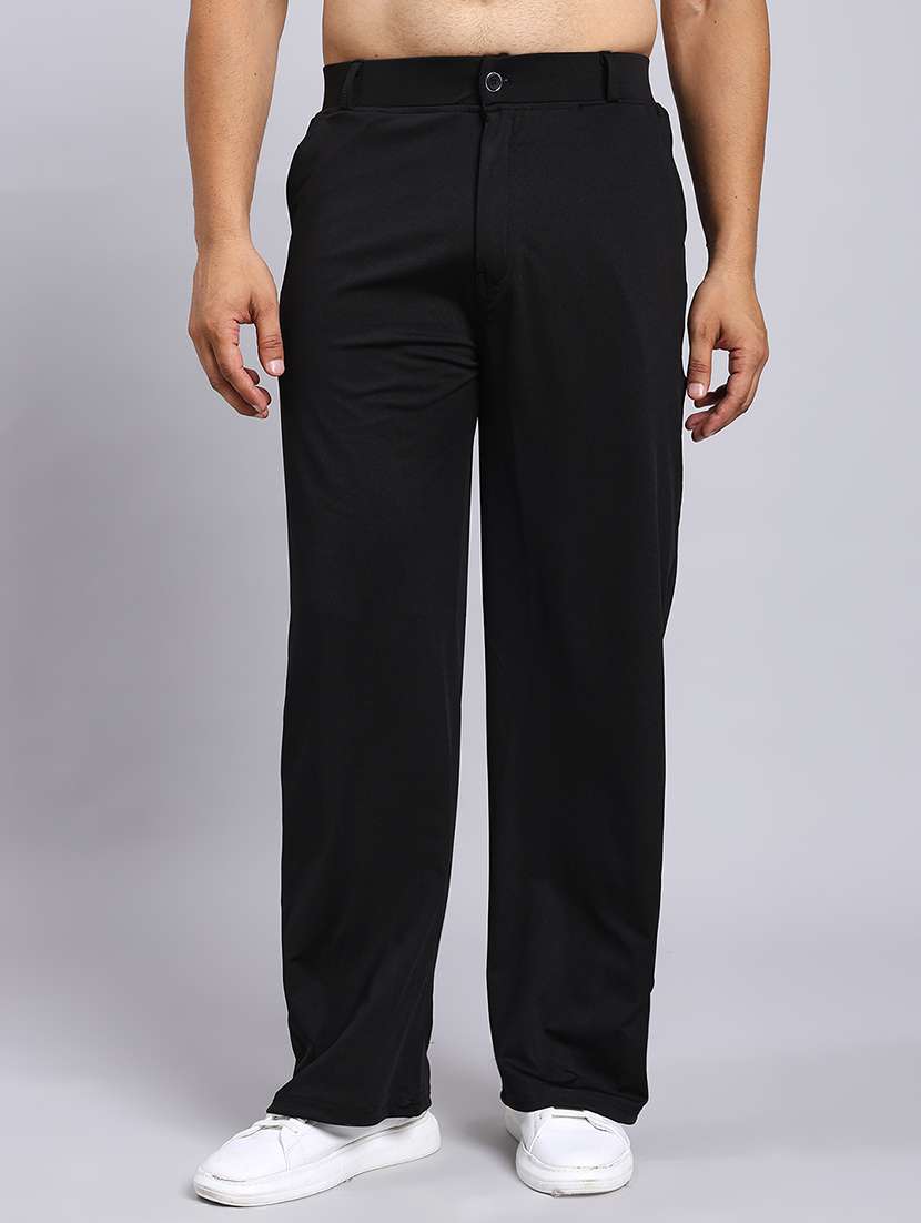 men solid mid rise loose fit chinos  - 22022466 -  Zoom Image - 0