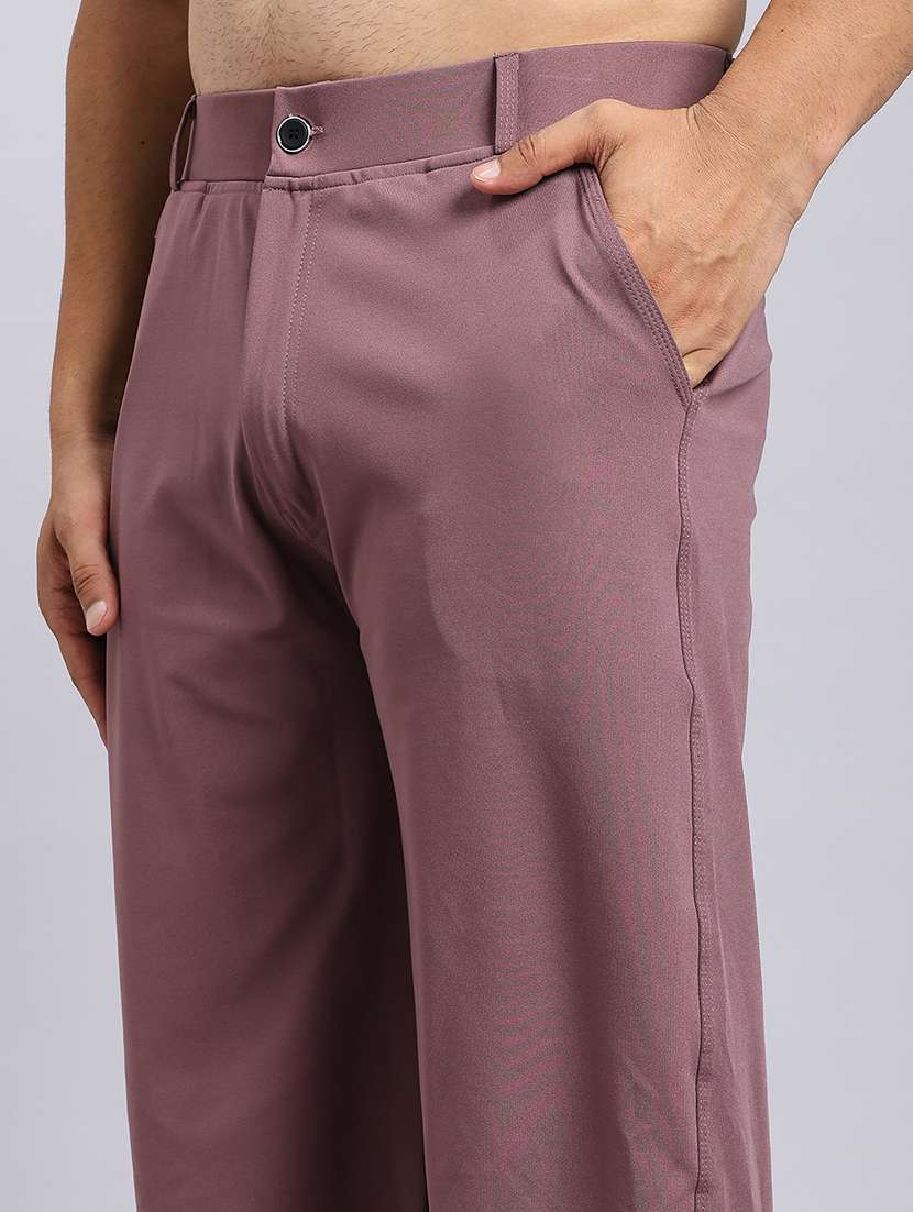 men solid mid rise loose fit chinos  - 22022477 -  Standard Image - 3