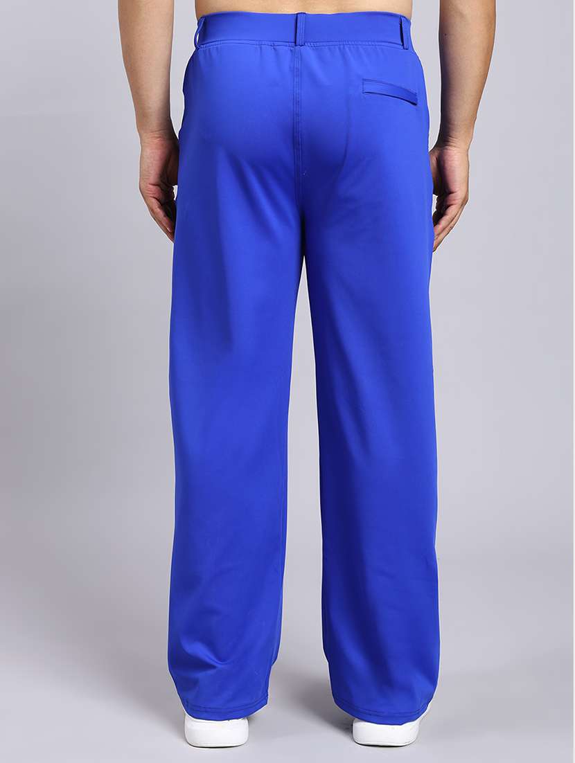 men solid mid rise loose fit chinos  - 22022480 -  Standard Image - 3