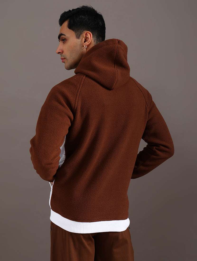 men color blocked long sleeve hooded sweatshirt - 22022570 -  Standard Image - 3