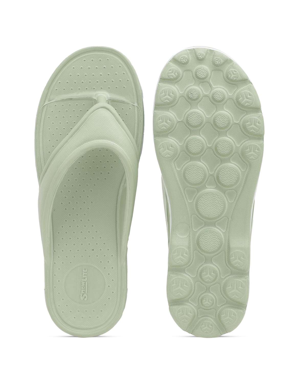 women green slides flip flop - 22023426 -  Standard Image - 5