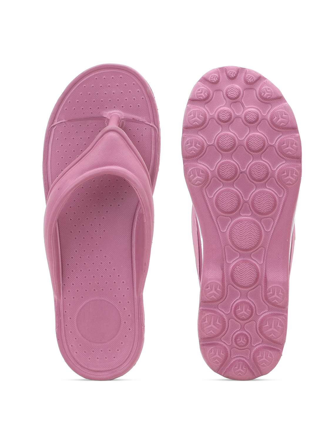 women solid peach slip on flip flop - 22023428 -  Standard Image - 5