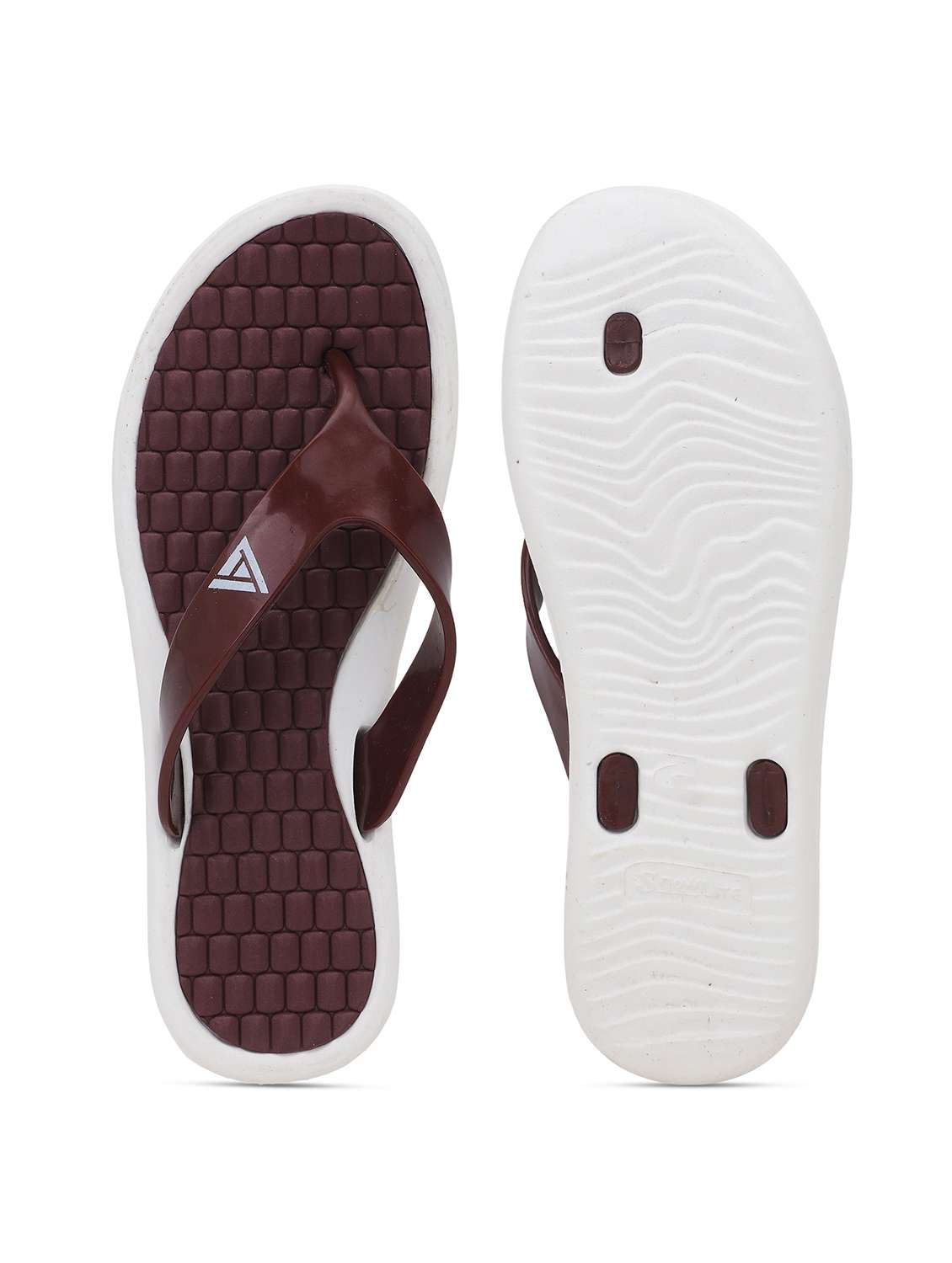 women solid maroon slip on flip flop - 22023434 -  Standard Image - 5