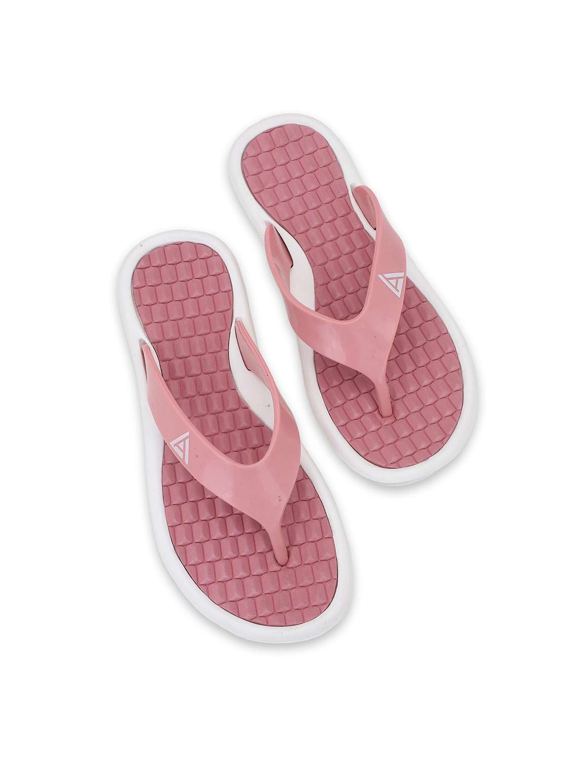 women solid peach flip flop - 22023435 -  Standard Image - 3