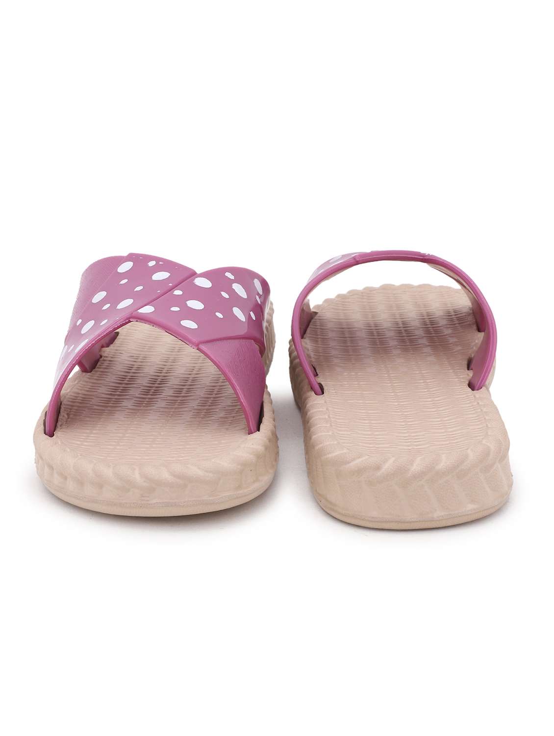 women purple polka doted slides  - 22023438 -  Standard Image - 5