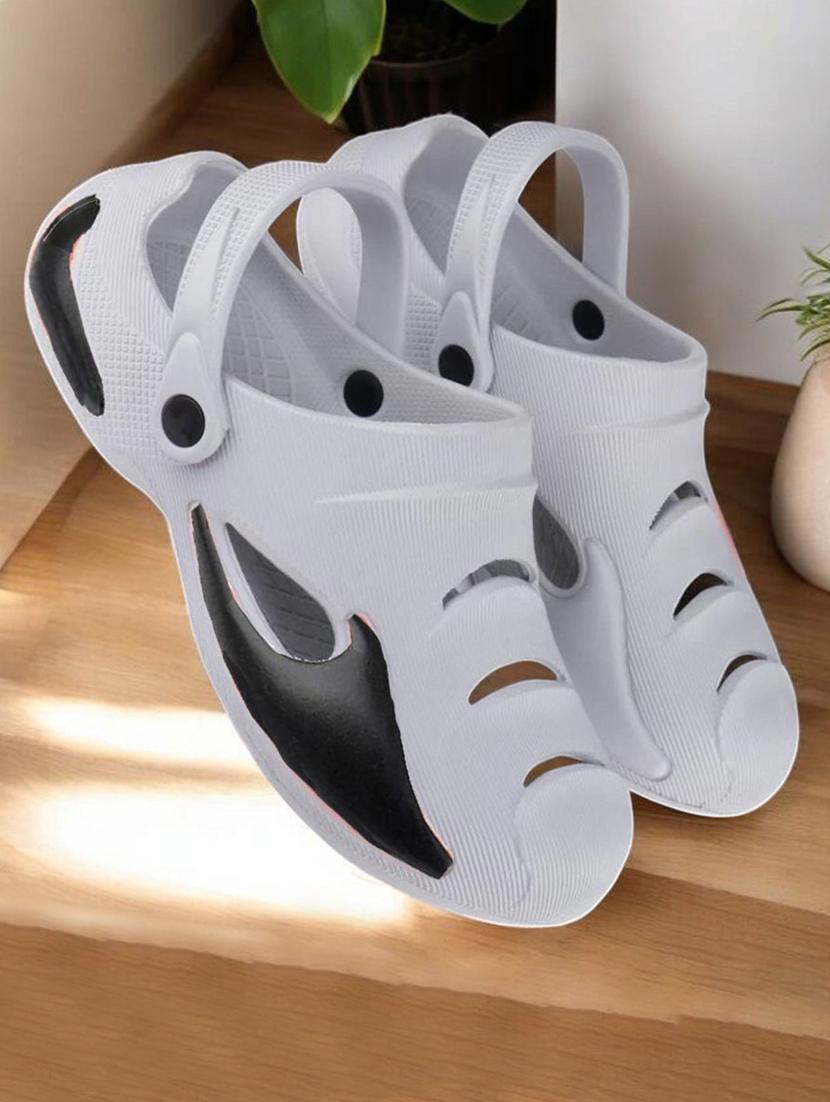 solid grey rubber slip-on clogs - 22023983 -  Zoom Image - 0