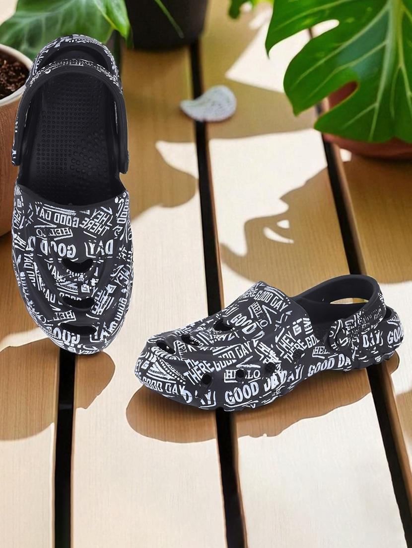 men printed black rubber clogs - 22023985 - Zoom Image - 0