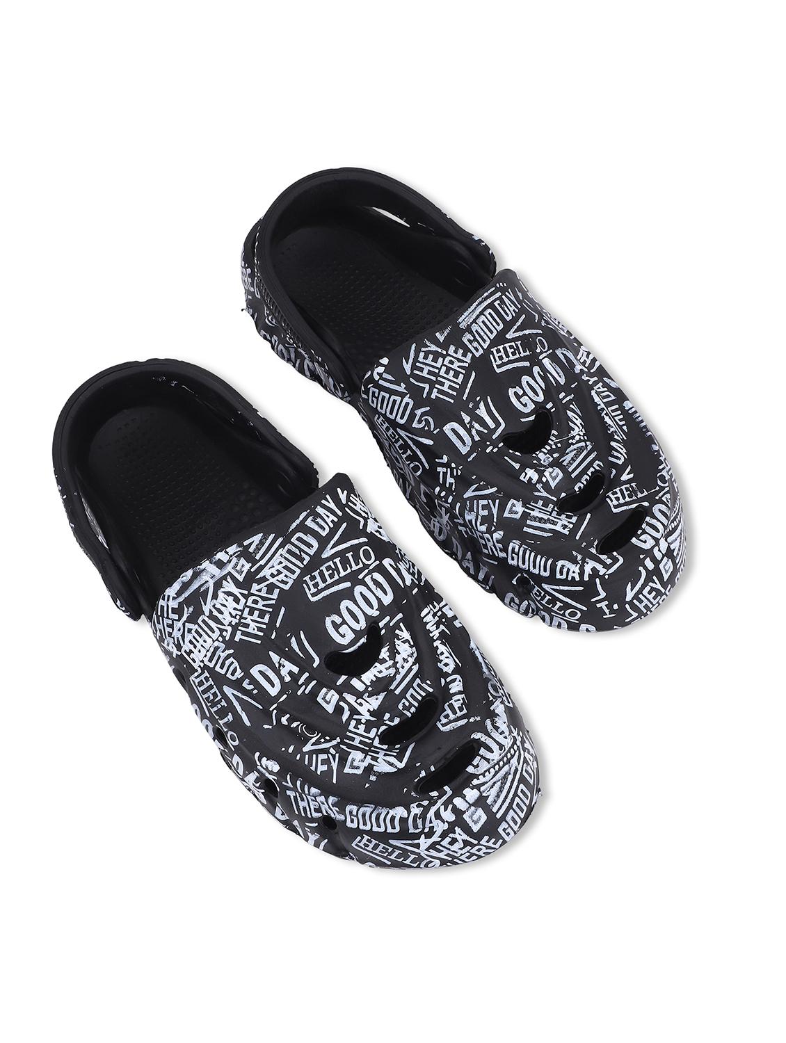 men printed black rubber clogs - 22023985 - Standard Image - 3