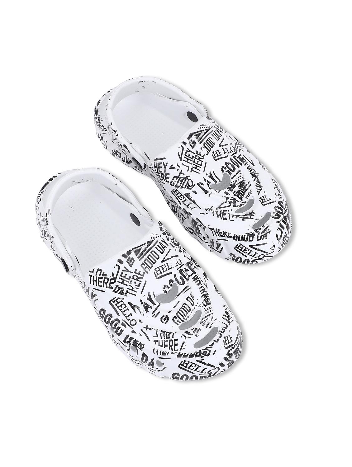 men's white printed slip-on clogs - 22023987 - Standard Image - 5
