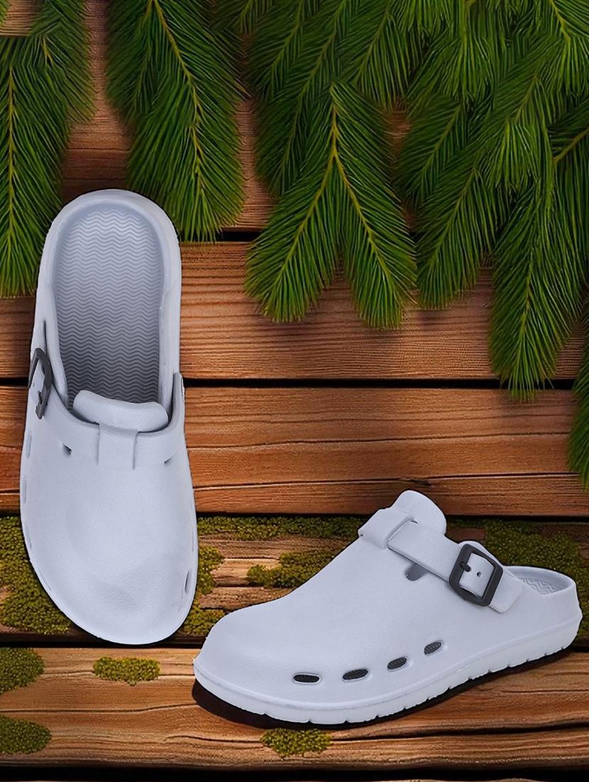 grey slip-on clogs for men - 22023992 - Zoom Image - 0
